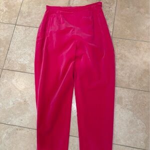 Fabulous, white label, Lilly Pulitzer hot pink, velvet trousers.